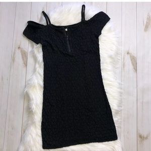 Silence & Noise UO Lace Dress Cold Shoulder Zip Up